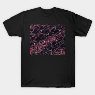 Bordeaux cells abstract art. T-Shirt